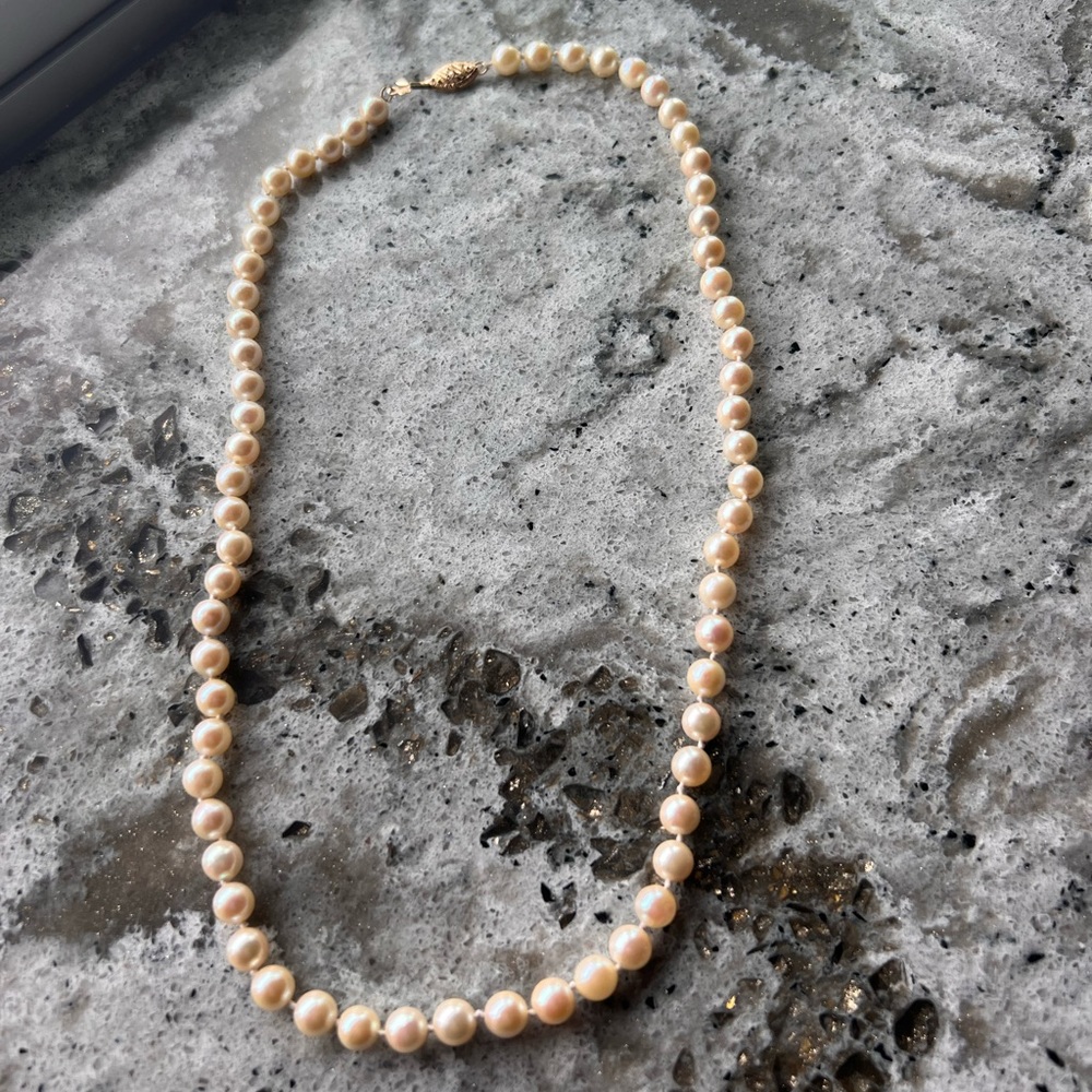Uniform cultured pearl 6mm 20 inch pearl strand